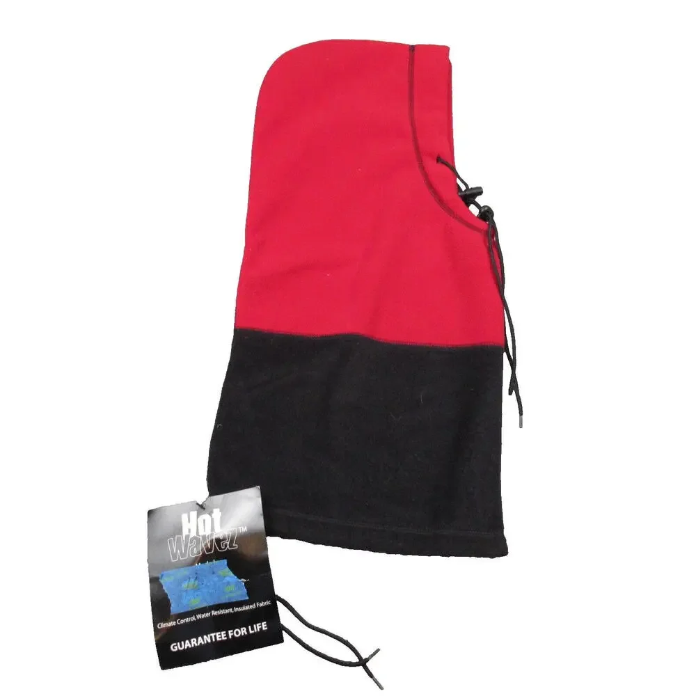 Hot Wavez Balaclava Hood Neck Gaiter Red Black Climate Control Water Resistant I